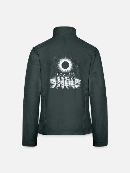 Cosmic Silhouette Familienkreis - Frauen Softshelljacke - Schwarz - Hinten