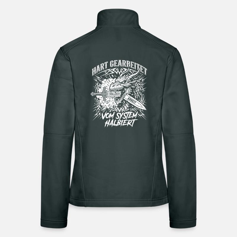 Hart Gearbeitet Vom System Halbiert Frauen Softshelljacke