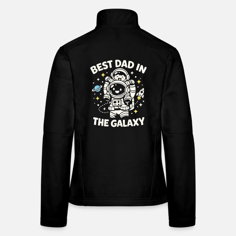 Papa Astronaut Best Dad Galaxy Kind Frauen Softshelljacke