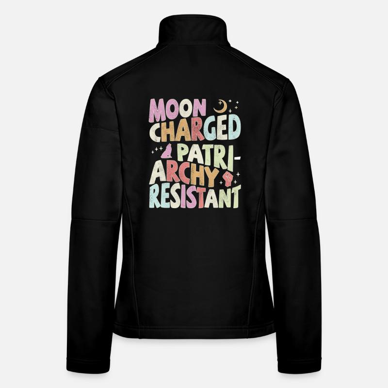 Moon charged, patriarchy resistant - pastell Frauen Softshelljacke