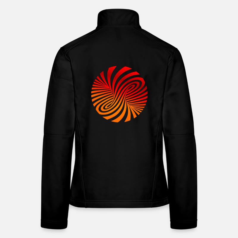 psychedelic tornado optische täuschung strudel dre Frauen Softshelljacke