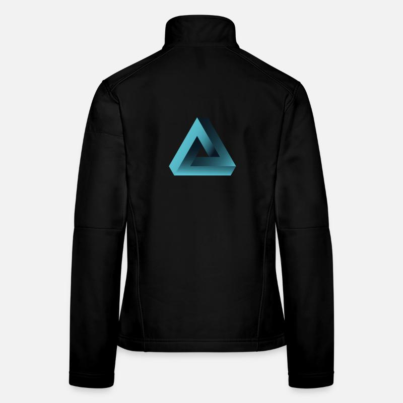 illusion optische Täuschung Pyramide illuminati ne Frauen Softshelljacke
