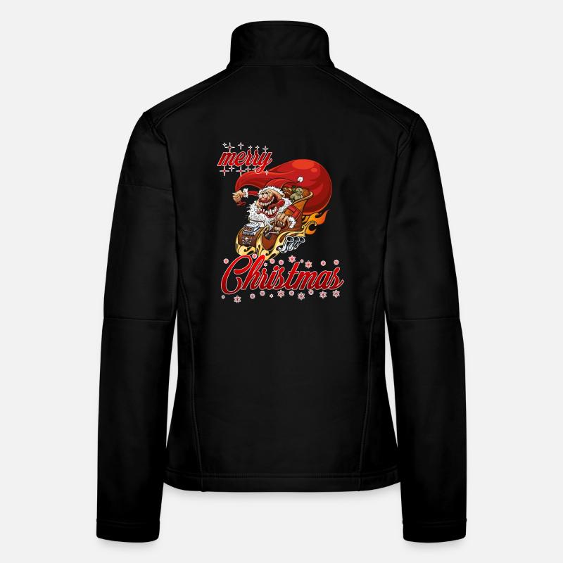 merry xmas tuning santa Frauen Softshelljacke