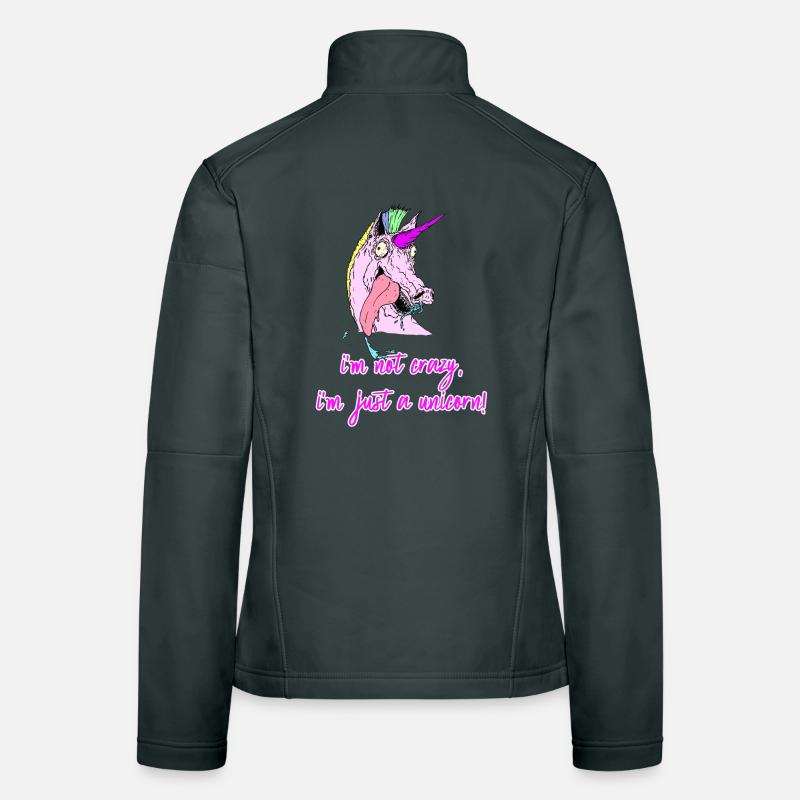 crazy unicorn verrücktes einhorn Frauen Softshelljacke