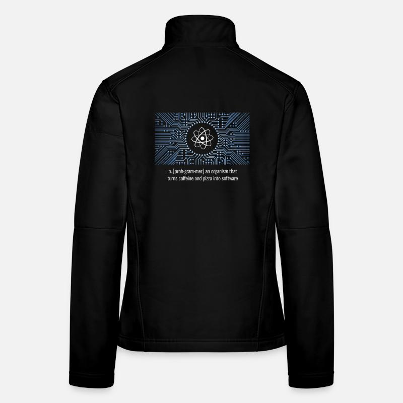 nerd programmateur urknall platine CPU pc code LOL Veste en tissu softshell Femme