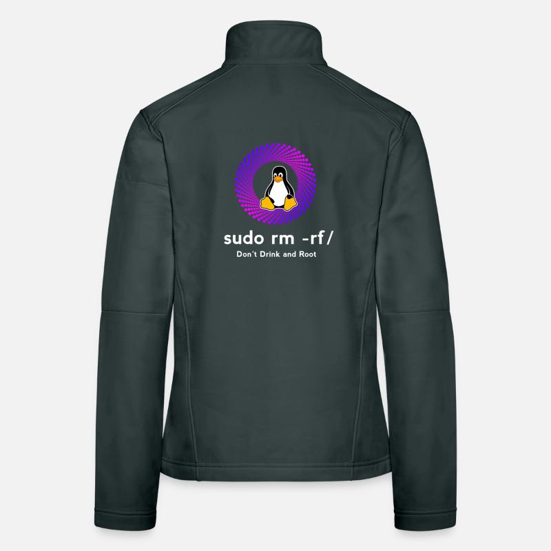 Computer Sys admin Pinguin Nerd pc sudo rm -rf cod Frauen Softshelljacke