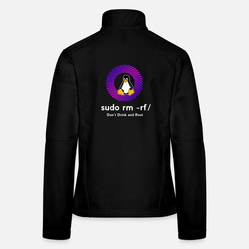 Computer Sys admin Pinguin Nerd pc sudo rm -rf cod Frauen Softshelljacke