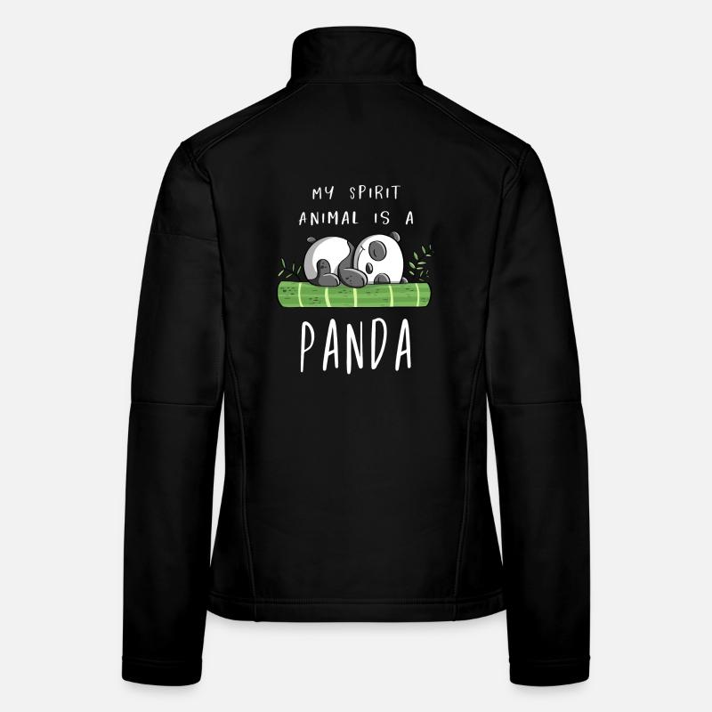 My Spirit Animal Is A Panda - Panda Bear - Comic Women's Softshell Jacket