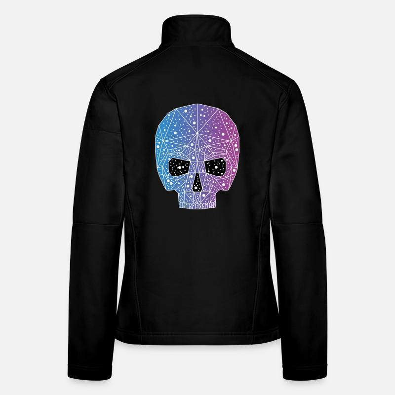 Tête de mort galactique Veste en tissu softshell Femme