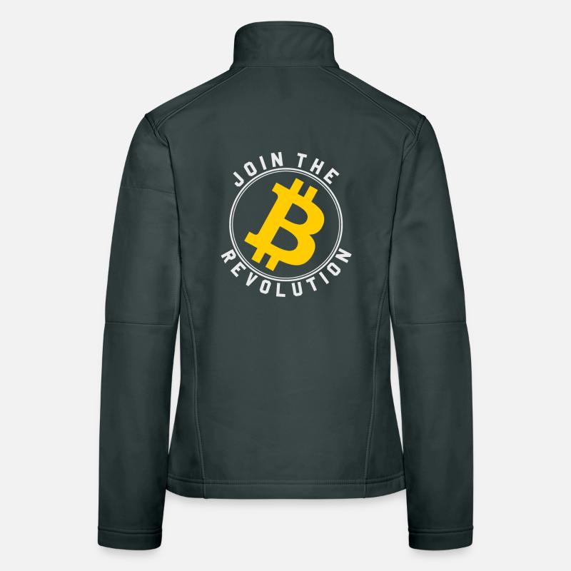 Das Bitcoin Revolutionszeichen Frauen Softshelljacke