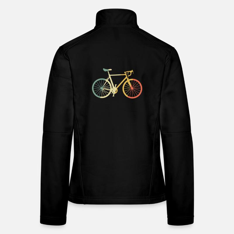 Rennrad Rad Retro bunt Geschenk Frauen Softshelljacke