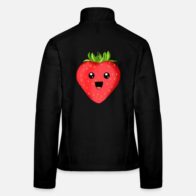 Fröhliche Erdbeere Frauen Softshelljacke