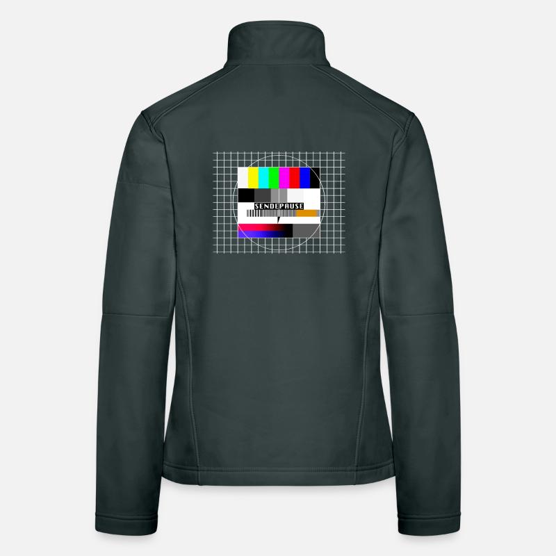 Test image broadcast break 80s 90s party costume Women's Softshell Jacket
