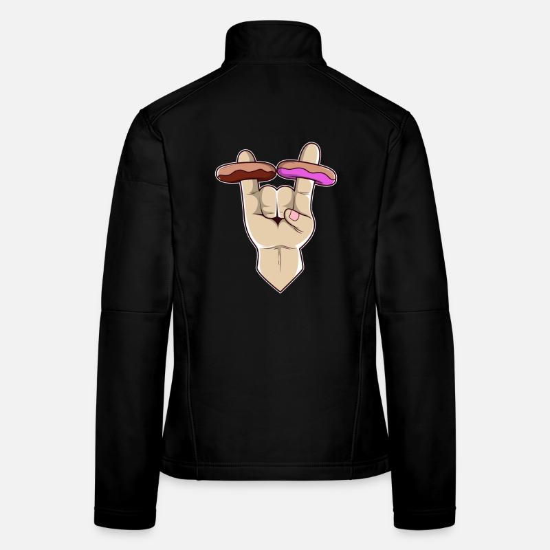 Design Rock n Roll Donut Double Queen Veste en tissu softshell Femme