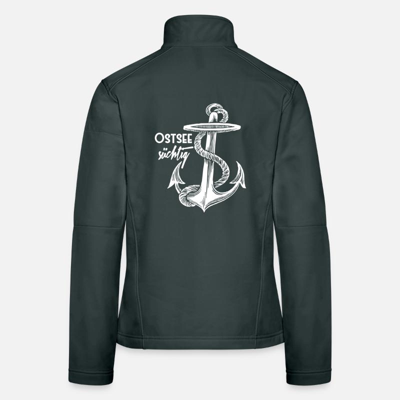 Baltic addicted anchor - white - design Women's Softshell Jacket
