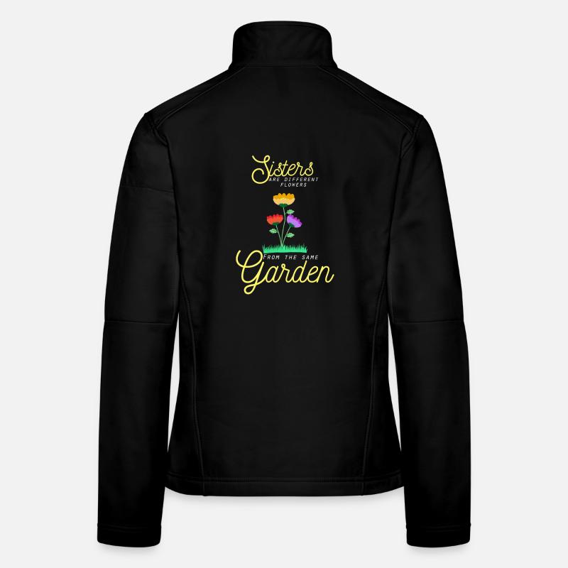 Cadeau de fleurs de soeurs soeur jardin fleur Veste en tissu softshell Femme