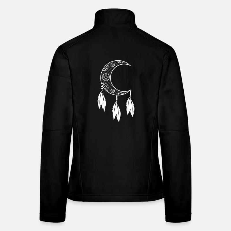 Dream catcher crescent moon open to the right Women's Softshell Jacket