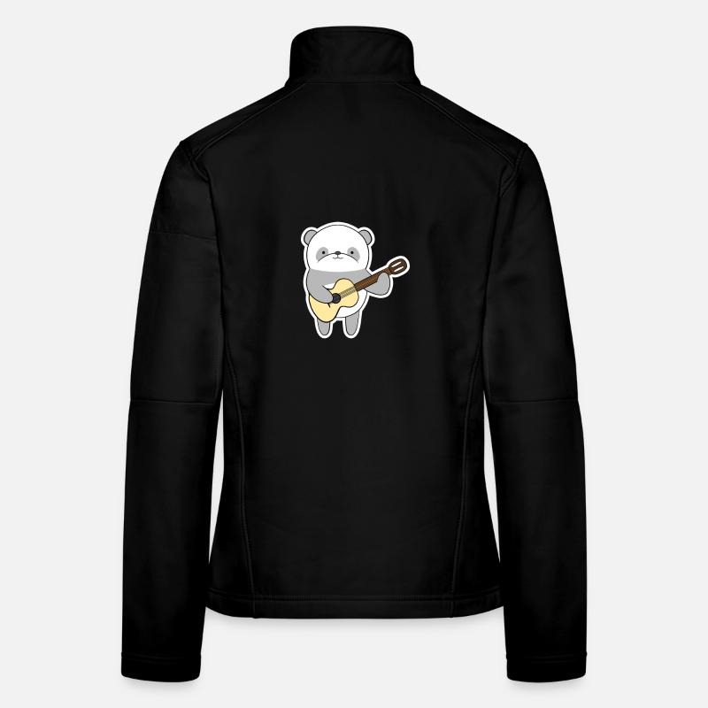 Panda à la guitare Veste en tissu softshell Femme