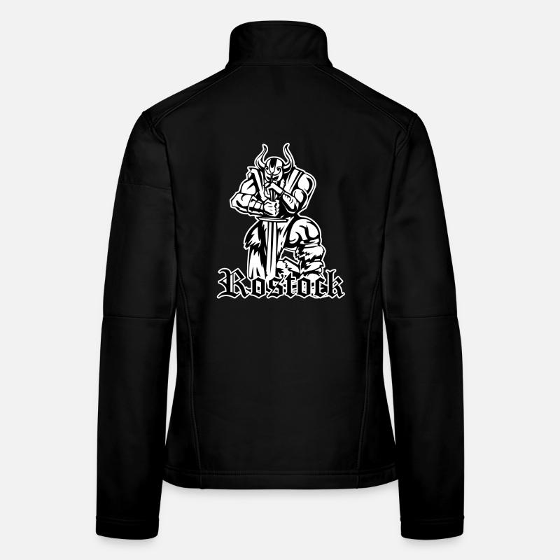 Rostock Wikinger - Frauen Softshelljacke - Schwarz