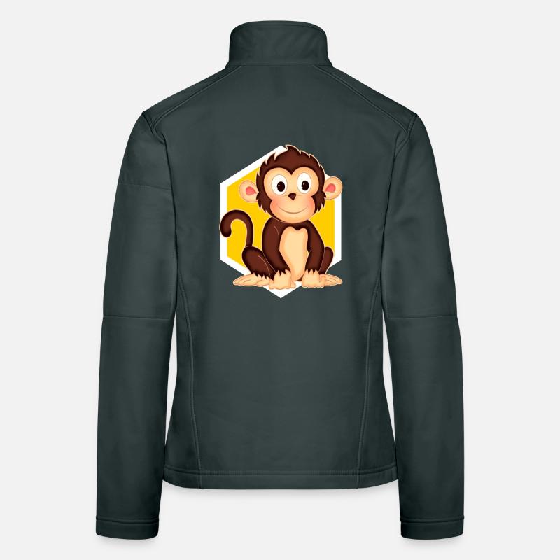 Petit singe Veste en tissu softshell Femme