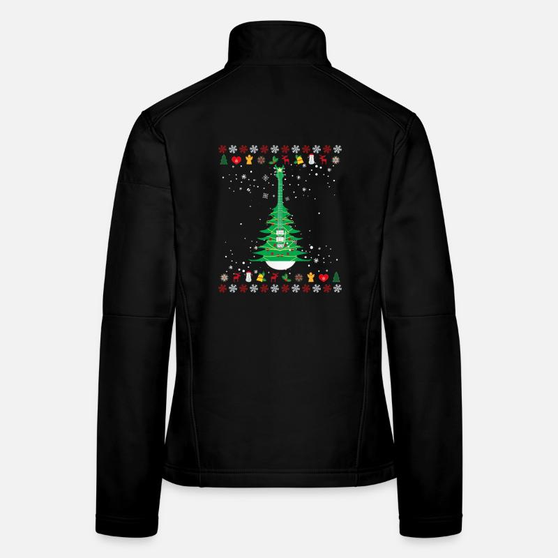 Guitar Christmas Tree Women's Softshell Jacket