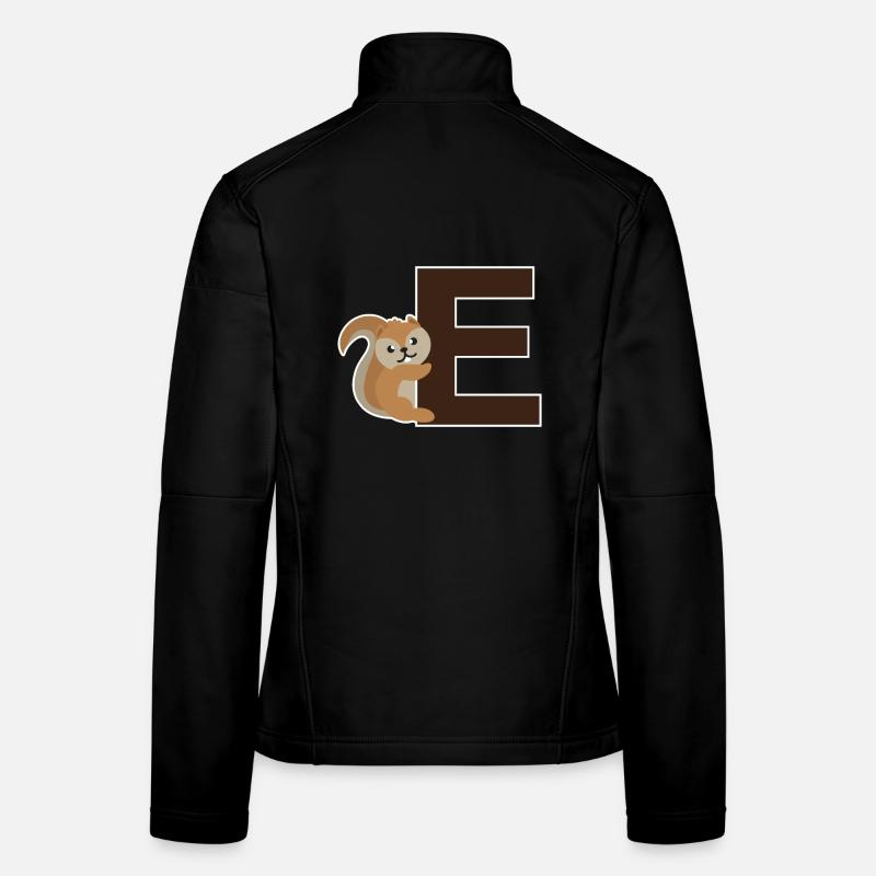 An E like the squirrel that hangs on the E Women's Softshell Jacket