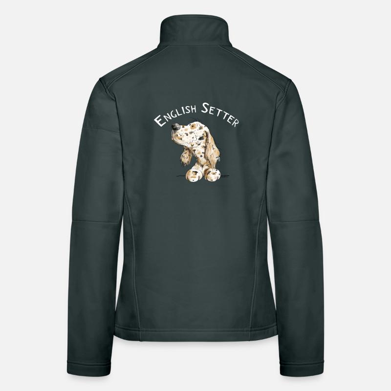 Englischer Setter I Hunde Comic Geschenk Frauen Softshelljacke