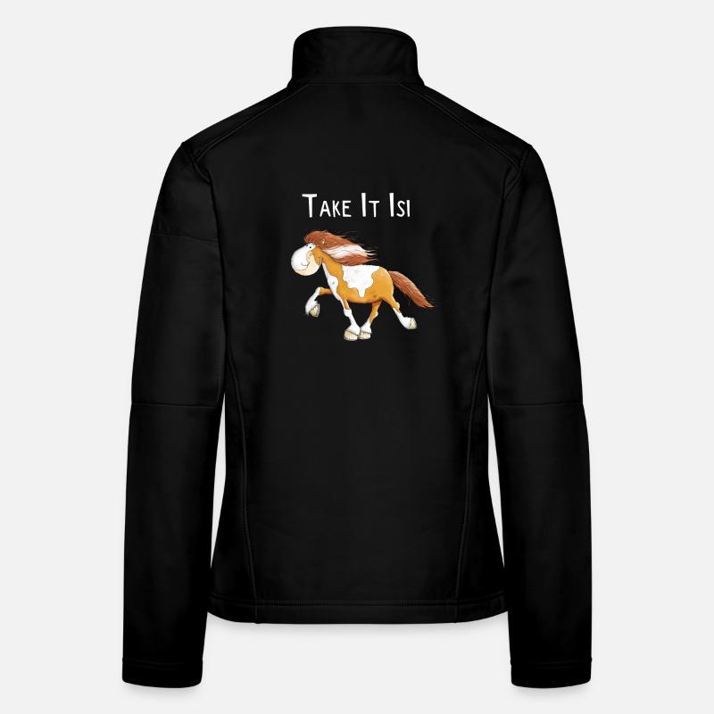 Lustiges Islandpferd Take It Isi Spruch Frauen Softshelljacke