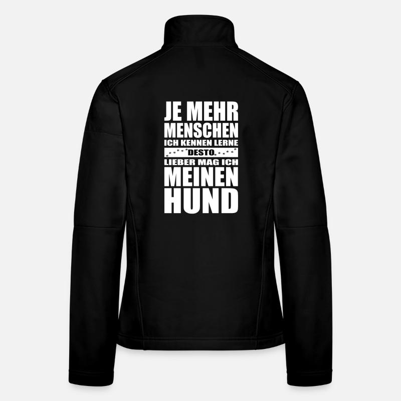 Lebensmotto Hundehalter Druck Frauen Softshelljacke