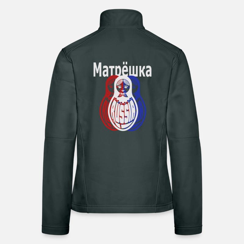 Matryoshka, russe Veste en tissu softshell Femme