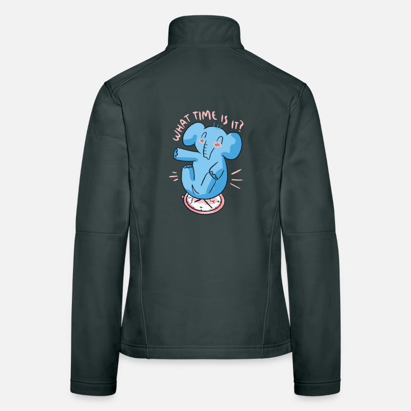 Elefant Uhr Frauen Softshelljacke