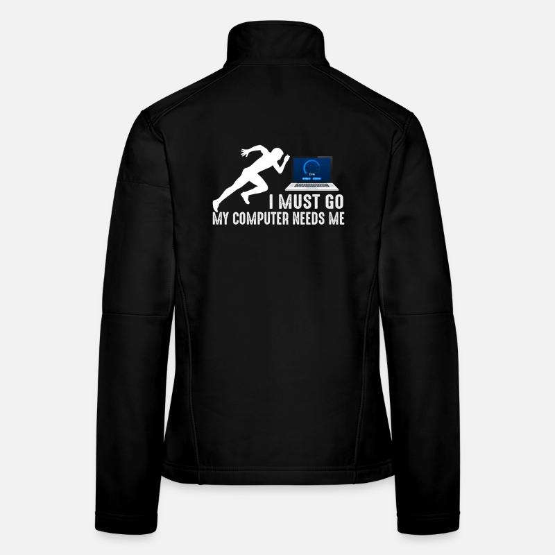 Tech Sprint: My Computer Needs Me - Women's Softshell Jacket - black