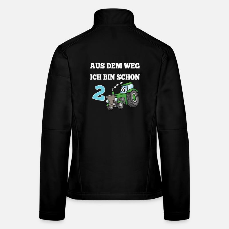 Aus dem Weg ich bin schon 2 Kindergeburtstag - Frauen Softshelljacke - Schwarz