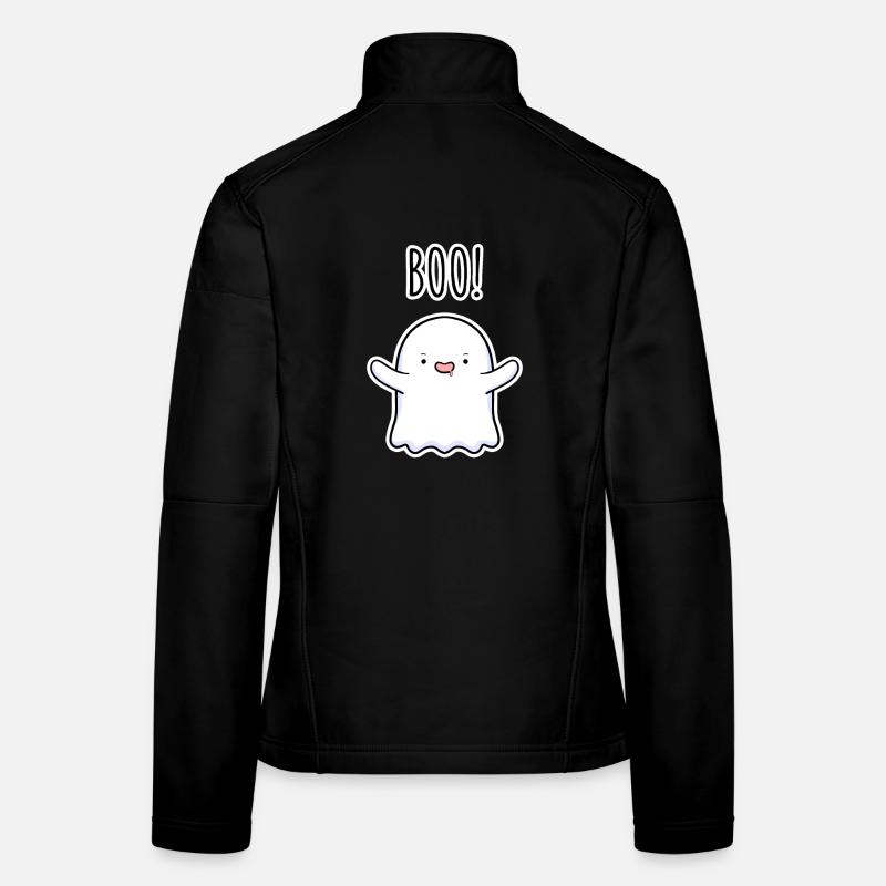 Boo Geist – Süßer Halloween Ghost - Frauen Softshelljacke - Schwarz