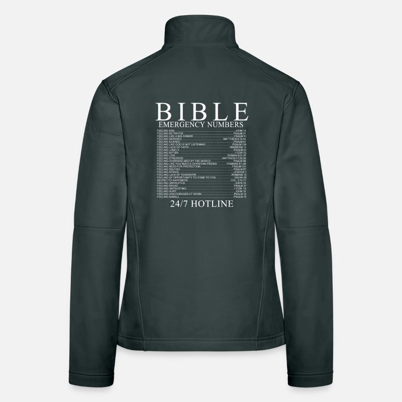 numéros d'urgence de la Bible Veste en tissu softshell Femme