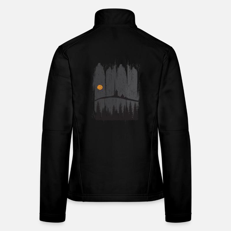 Harz Style - Brocken Wald Wandern Geschenk - Frauen Softshelljacke - Schwarz
