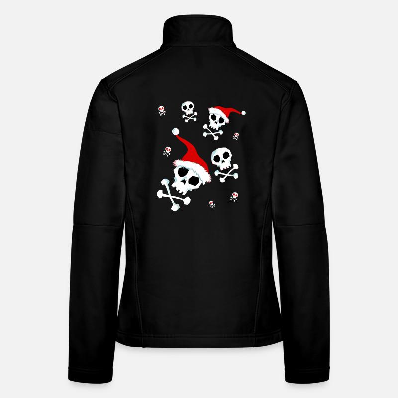 Weihnachtsschädel Santa Schädel Frauen Softshelljacke