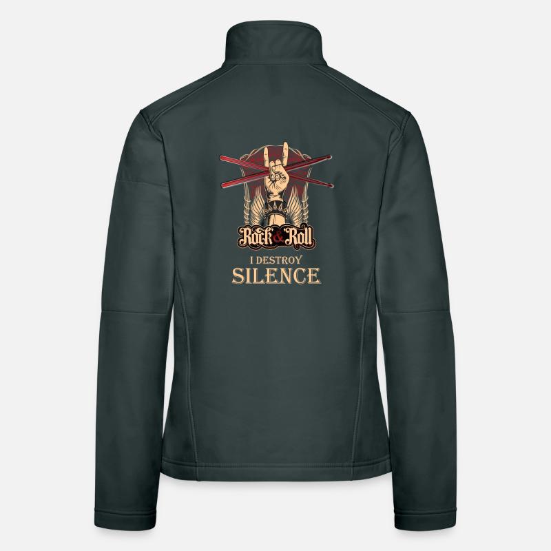 I destroy Silence, drummer, drummer, drums, drums Women's Softshell Jacket