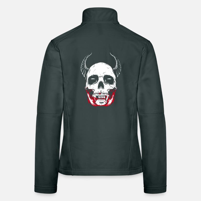 Vampire skeleton horror skull Women's Softshell Jacket