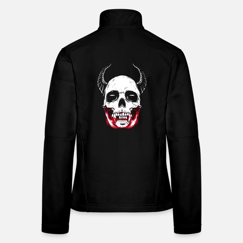 Crâne d'horreur squelette de vampire Veste en tissu softshell Femme