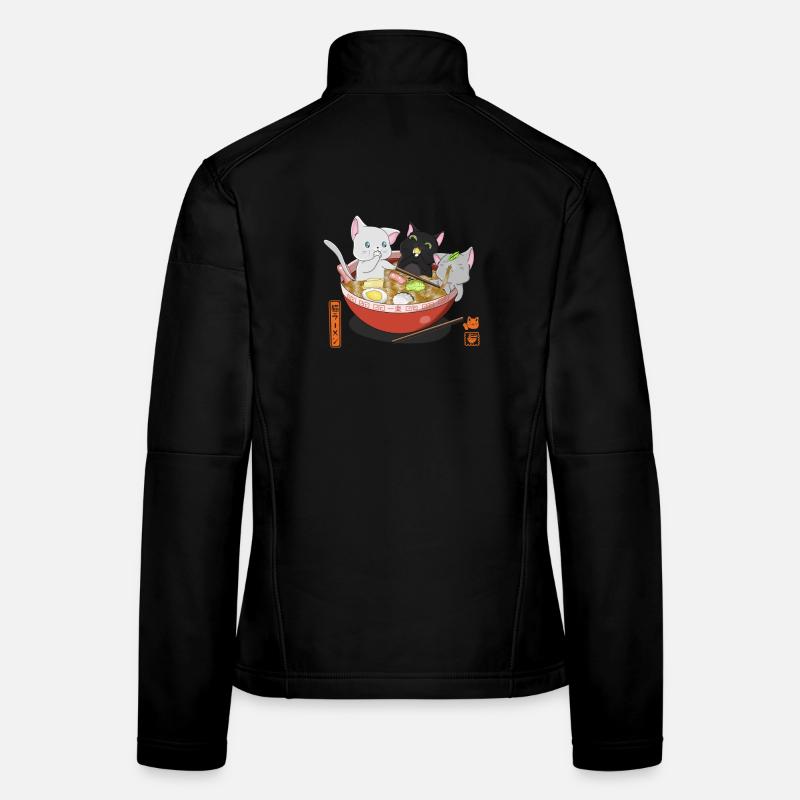 Ramen Katzen - Frauen Softshelljacke - Schwarz