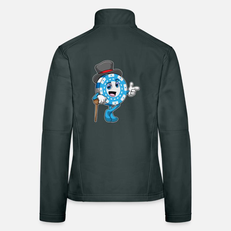 Poker Pokerchips Frauen Softshelljacke