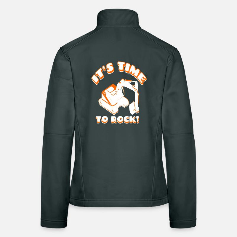 Excavator driver it's time to work Women's Softshell Jacket