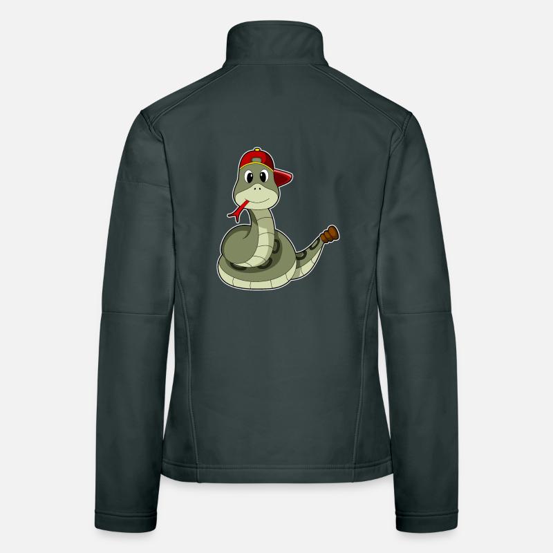 Serpent avec casquette Veste en tissu softshell Femme