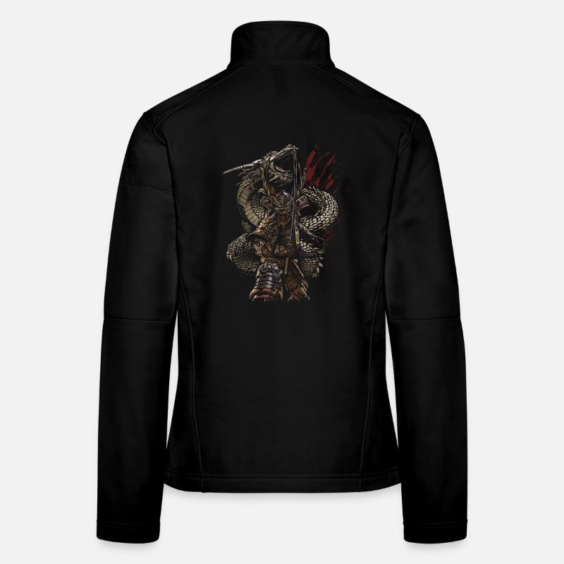 Drachenwächter-Samurai-Bogenschützen-Fantasy Frauen Softshelljacke