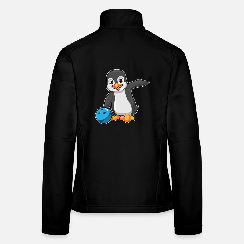 Penguin Bowling Boule de bowling Veste en tissu softshell Femme