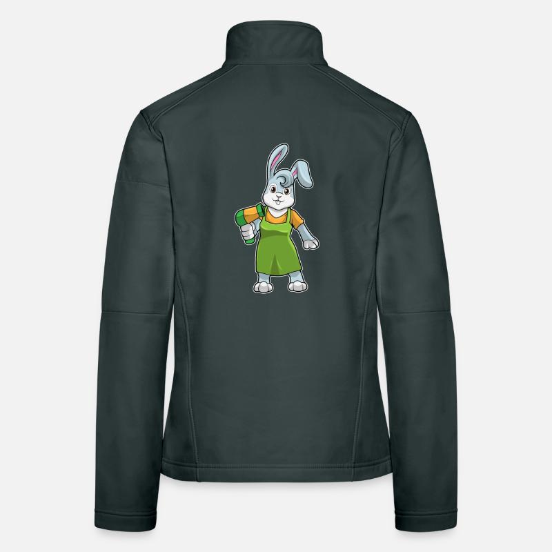 Lapin coiffeur avec sèche-cheveux Veste en tissu softshell Femme