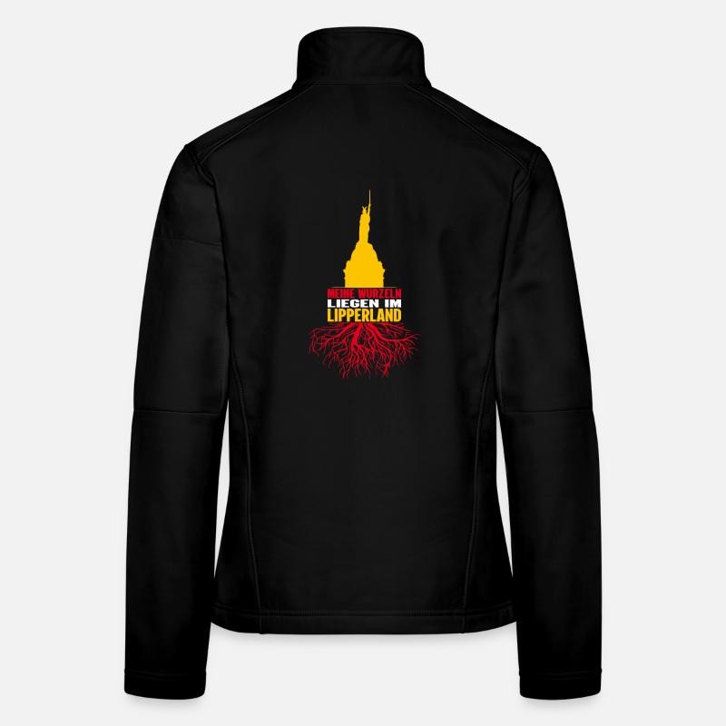 Lippe Lipperland Hermannsdenkmal Kreis Lippe - Frauen Softshelljacke - Schwarz