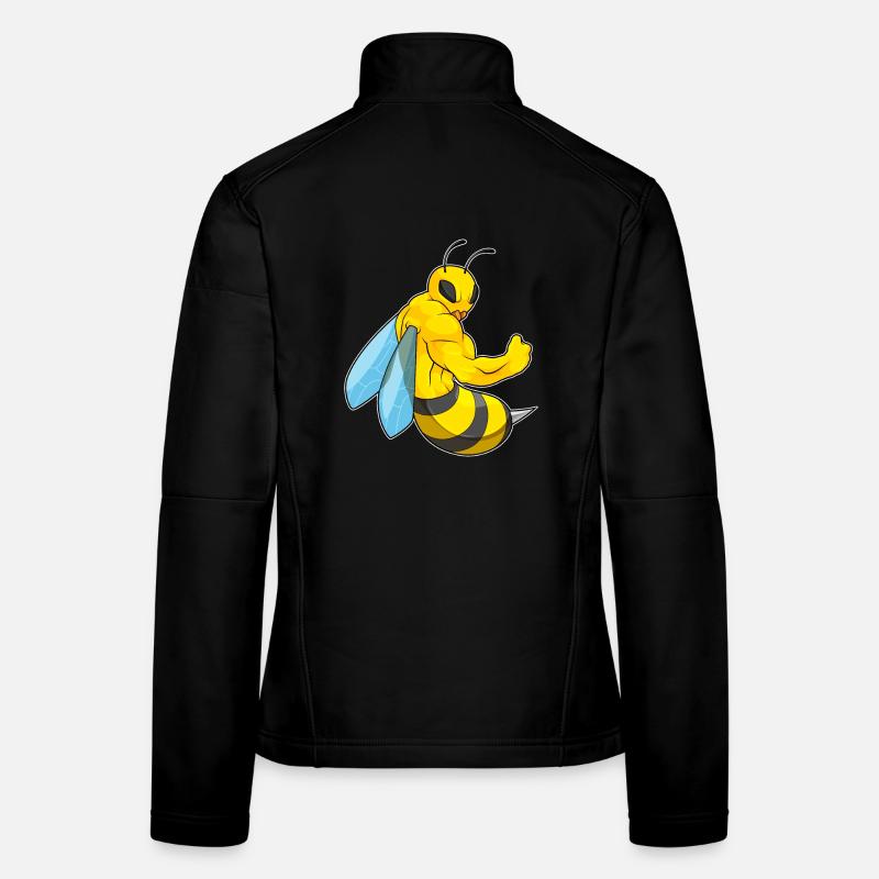 Bee Bodybuilder Sport de culturisme Veste en tissu softshell Femme