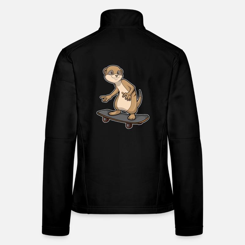 Erdmännchen Skater Skateboard Frauen Softshelljacke